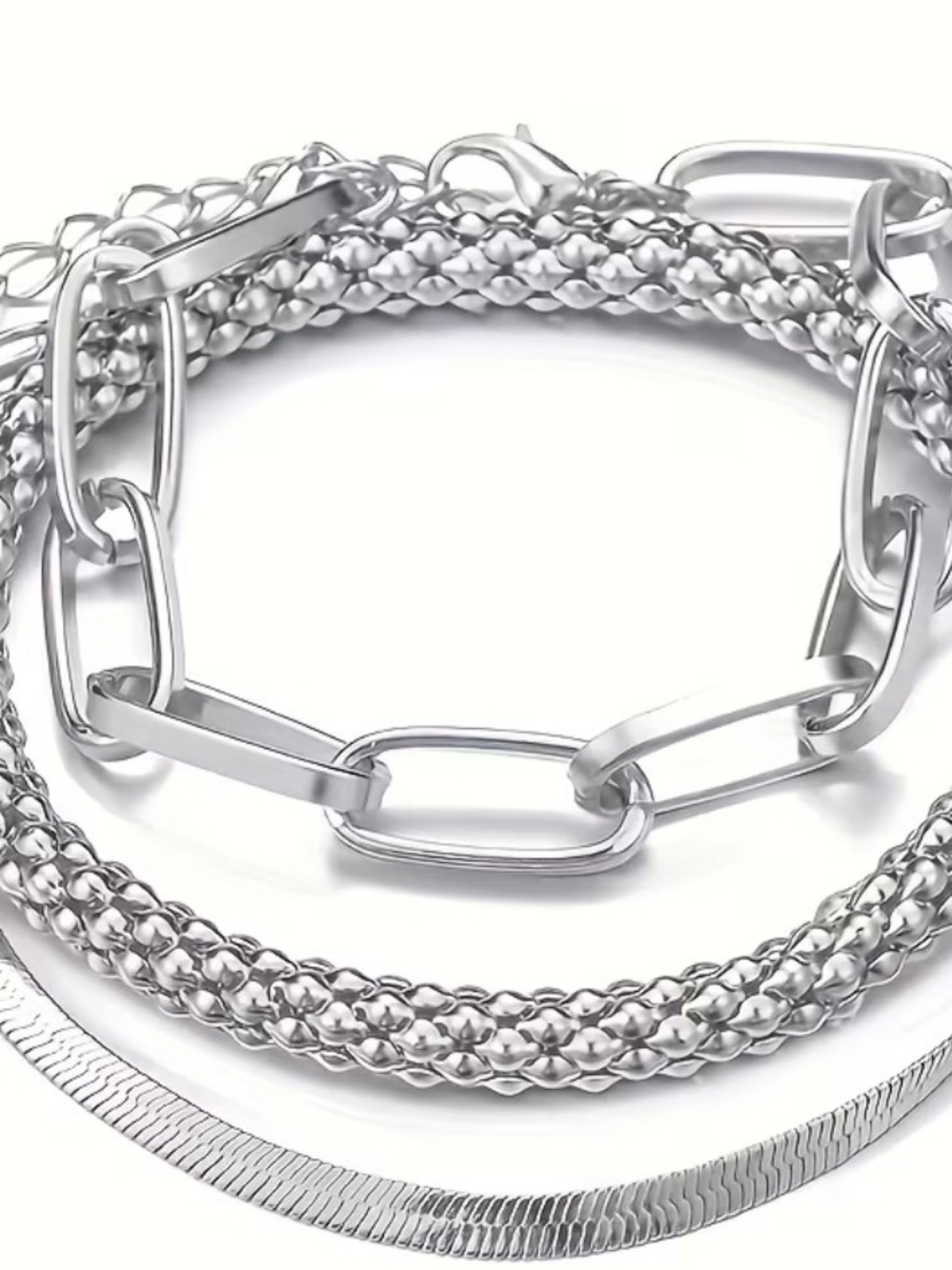 Sterling Silver Multi-Chain Bracelet - Silver